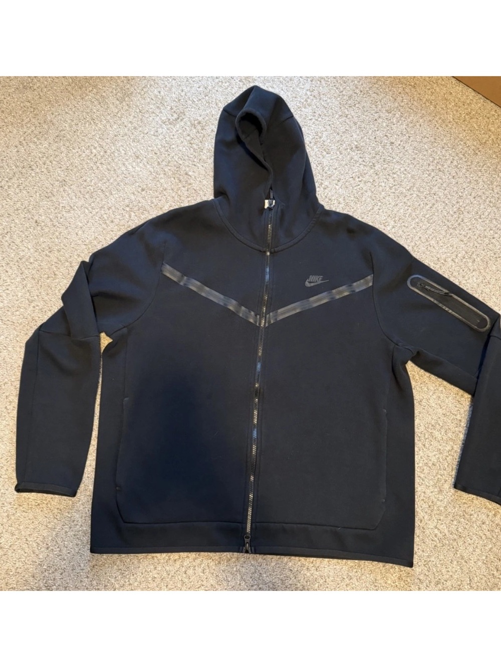 NIKE Tech Fleece Hoodie Men's Full-Zip Sportswear- Black XL LeBron James Gameday